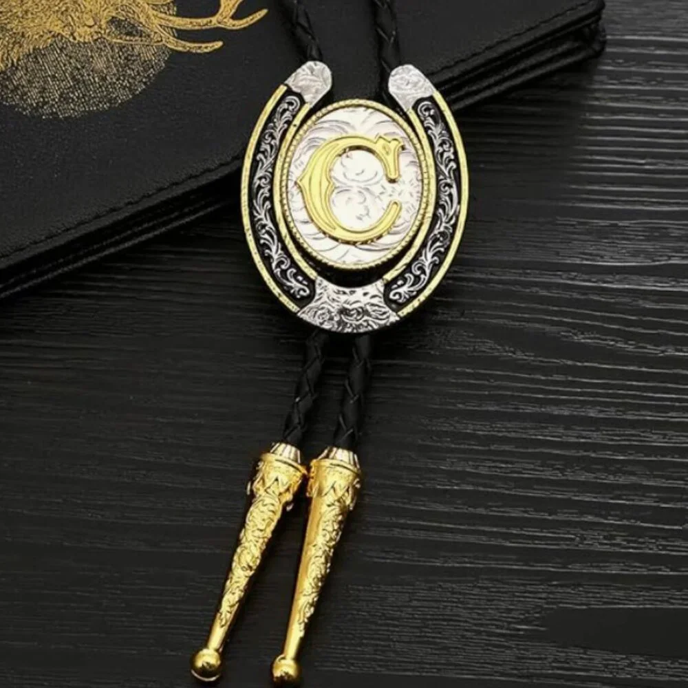 YOUR LETTER Vintage Bolo Western Tie